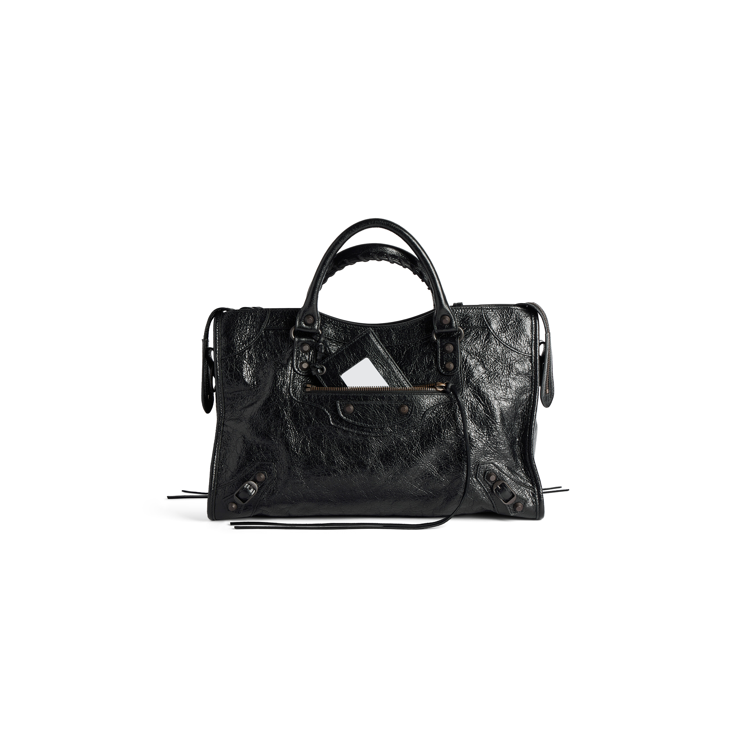 BALENCIAGA WOMEN'S LE CITY BAG MEDIUM IN BLACK ‎8657602ACFH1000 (38.5*24*15cm)
